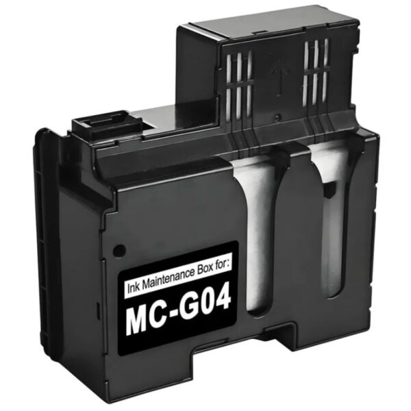 Caja de Mantenimiento Genérico MC-G04 para impresoras Canon G2170, G3170 y G4170. Producto nuevo, alta absorción y reemplazo seguro.