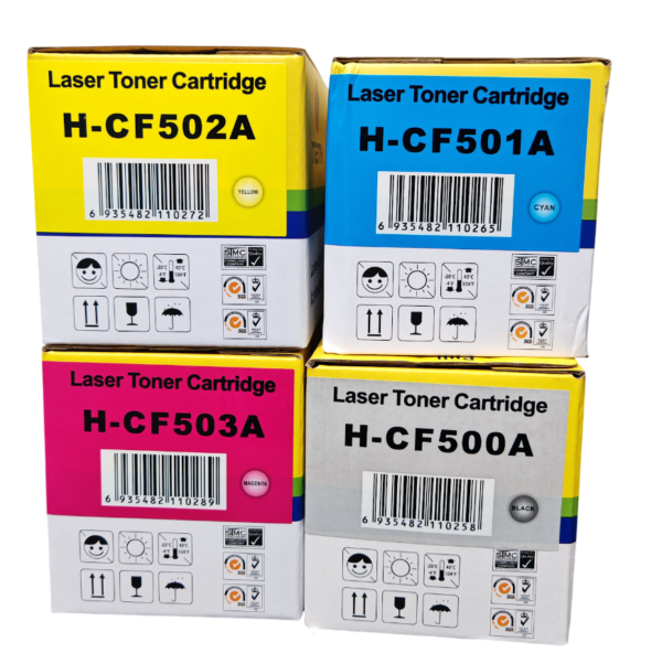 Kit de 4 Cartuchos de Tóner HP 202A Compatible CF500A CF501A CF502A CF503A