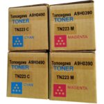 Compra Kit de Toner Konica Minolta TN-223 compatible CMYK para Bizhub C226, C256, C266, C7222 y C7226. Alto rendimiento y excelente calidad de impresión.
