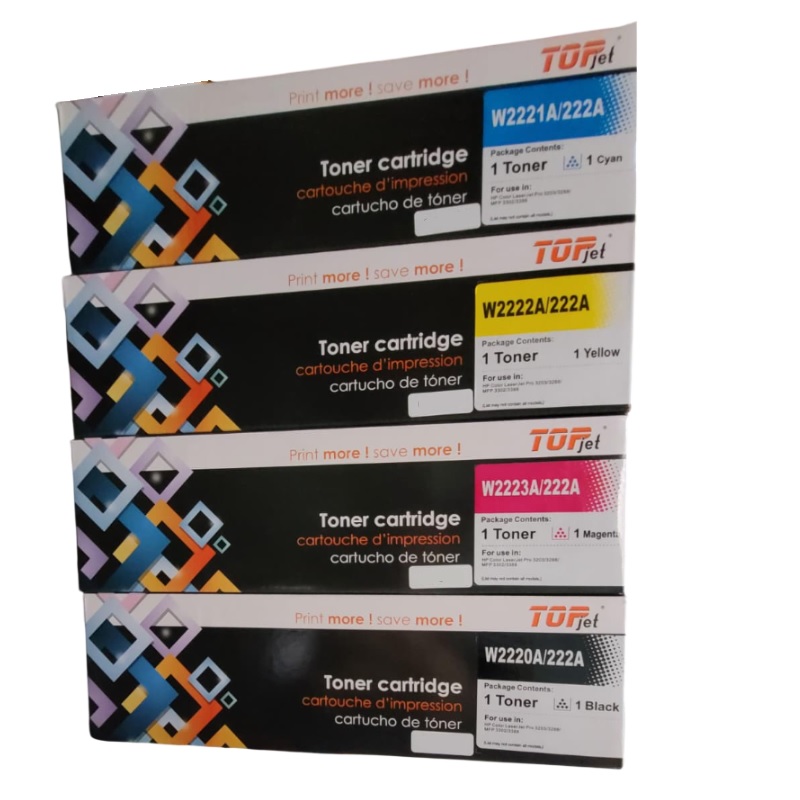 Kit Tóner Genérico HP 222A CMYK, Para LaserJet Pro 3288, MFP 3388