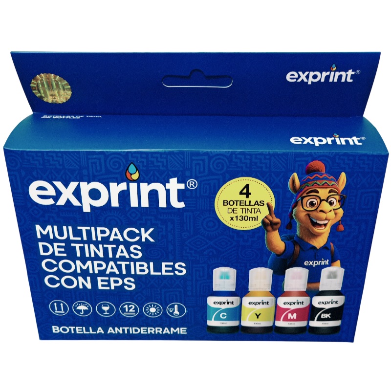Kit de Tintas Epson T544 T504 T524 Compatible 130ml