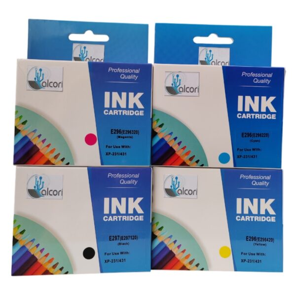 Compra Kit de Tintas Genéricos Epson 297 y 296 compatibles 4 colores para impresoras XP-231, XP-241, XP-431 y XP-441. Alta calidad y excelente ahorro.