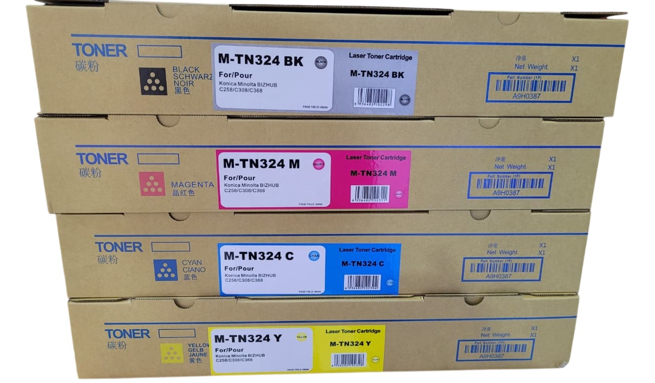 Kit de Tóneres Konica Minolta TN324 / TN512 / TN514 Compatible