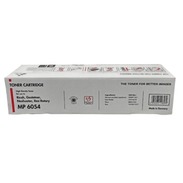 Compra toner compatible Ricoh MP6054 negro para impresoras 4054, 4055, 5054, 5055, 6054 y 6055. Alto rendimiento de 37,000 páginas y excelente precio.