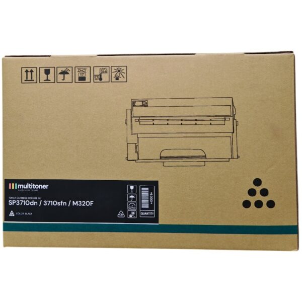 Compra Toner compatible Ricoh 408284 negro con rendimiento de hasta 7,000 páginas. Compatible con impresoras SP 3710X, SP 3710DN, SP 3710SF y P311.