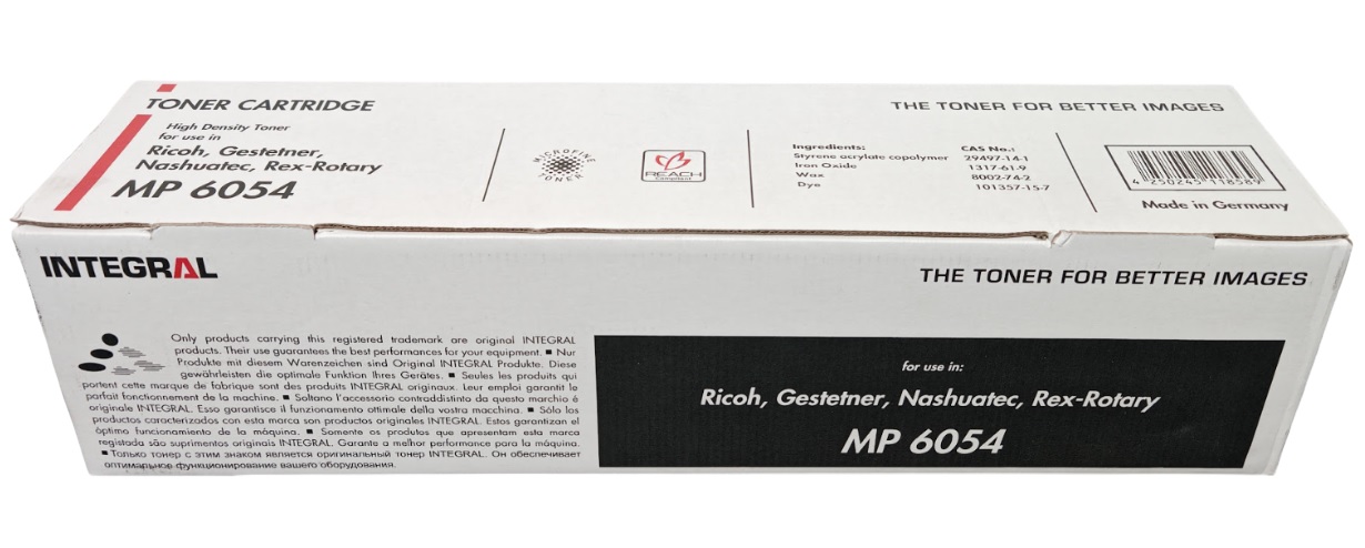 Compra toner Genérico Ricoh MP6054 negro para impresoras 4054, 4055, 5054, 5055, 6054 y 6055. Alto rendimiento de 37,000 páginas y excelente precio.