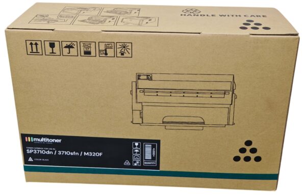 Compra Toner compatible Ricoh 408284 negro con rendimiento de hasta 7,000 páginas. Compatible con impresoras SP 3710X, SP 3710DN, SP 3710SF y P311.