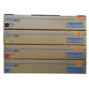 Compra Kit de Toner Konica Minolta TN-223 compatible CMYK para Bizhub C226, C256, C266, C7222 y C7226. Alto rendimiento y excelente calidad de impresión.
