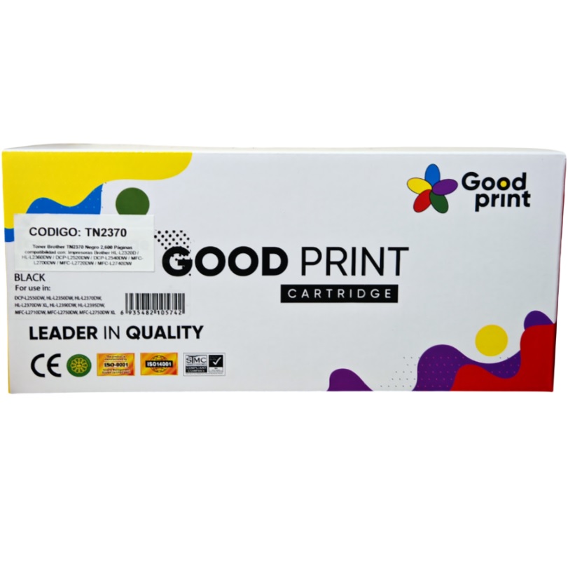 Tóner Genérico Brother TN2370 TN-2370 Negro 2,600 páginas