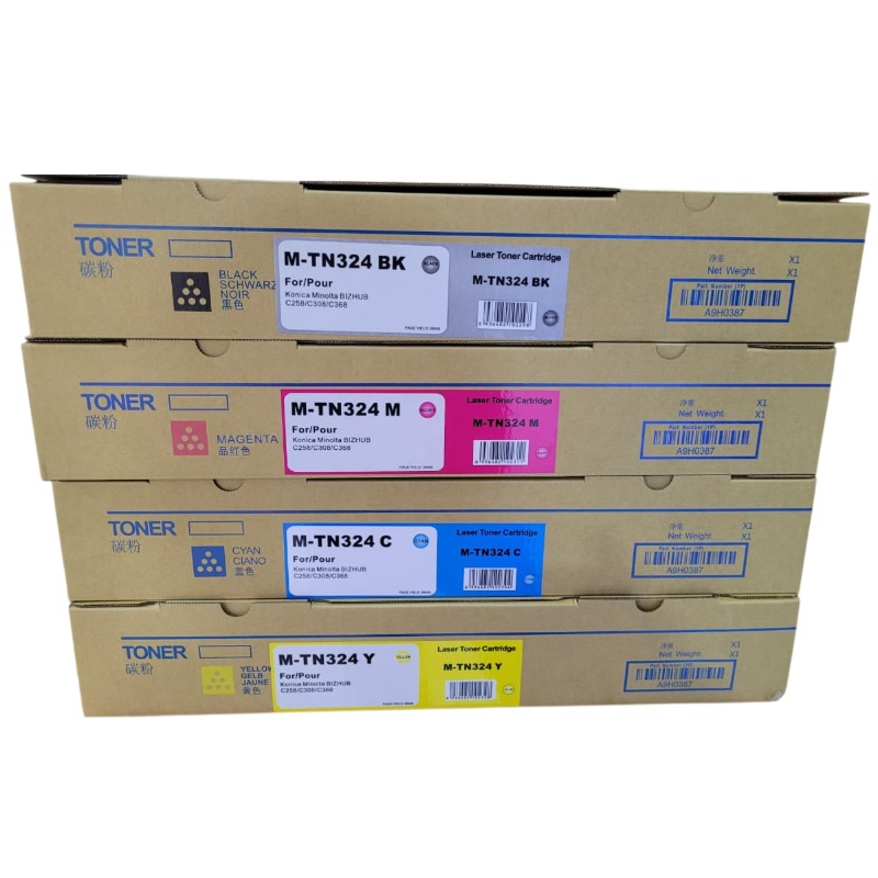 Kit de Tóneres Konica Minolta TN324 / TN512 / TN514 Compatible