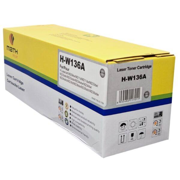 Compra Toner Genérico HP W1360A 136A negro con rendimiento de 1,150 páginas. Compatible con HP LaserJet M211, M236, M233 y M234. Calidad y ahorro.